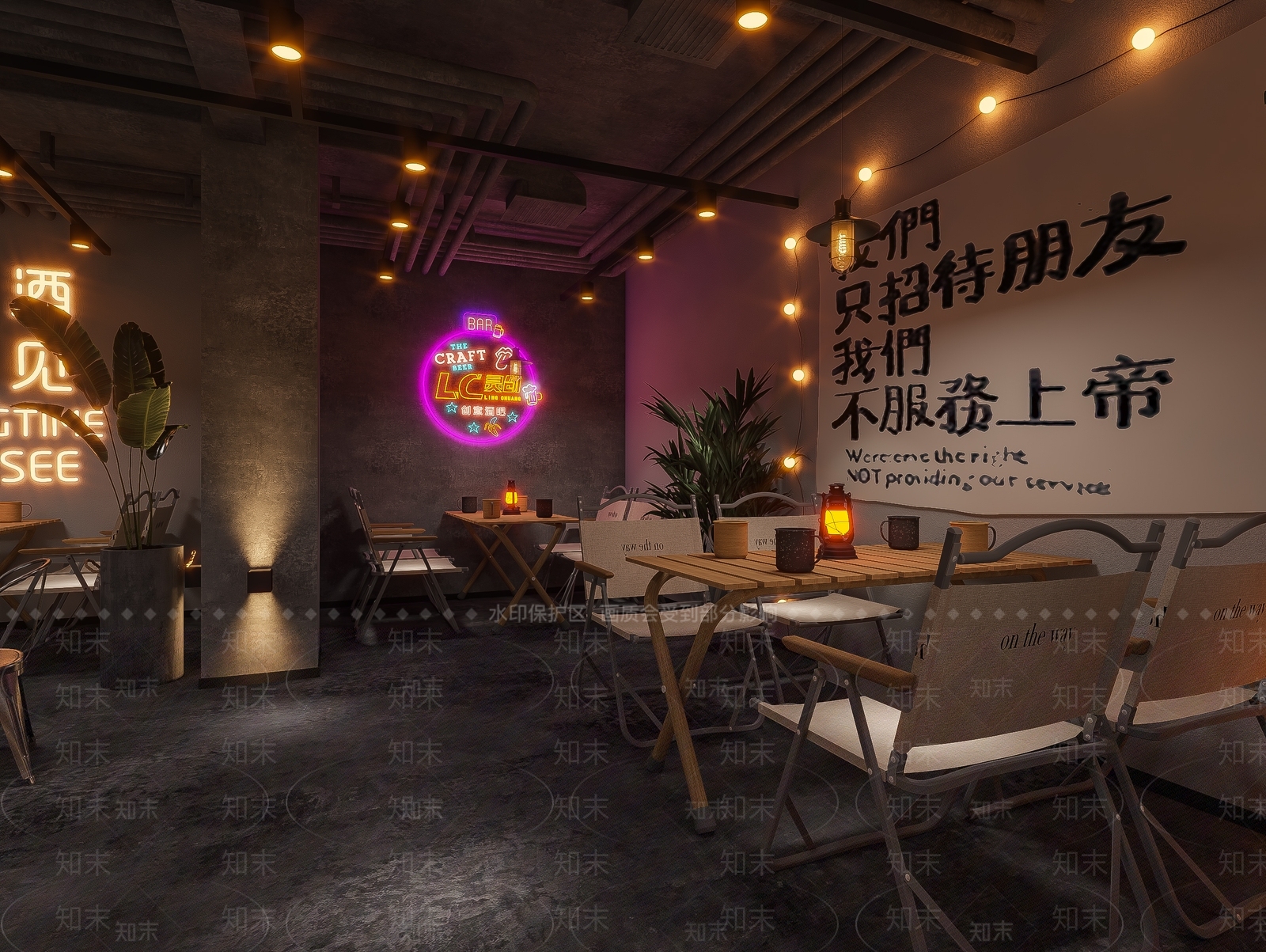 工业风酒吧3D模型下载【ID:1147728186】