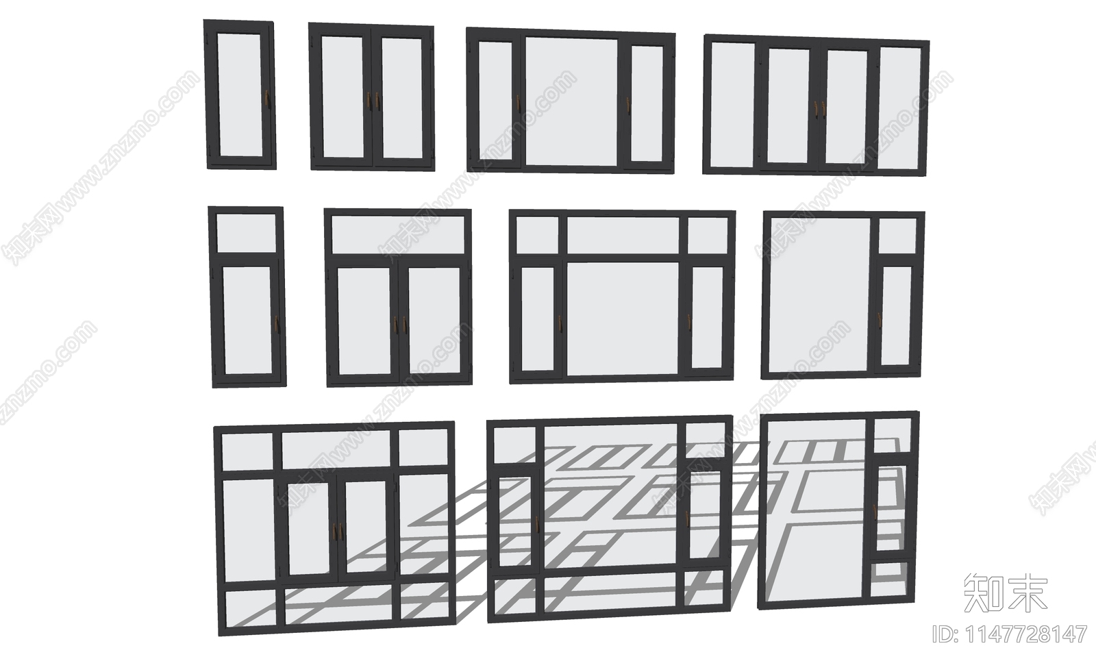 现代窗户SU模型下载【ID:1147728147】