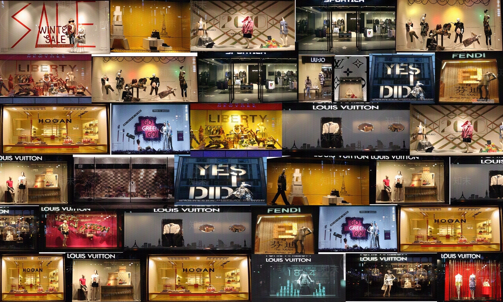 商店橱窗品牌店面贴图下载【ID:1147728367】
