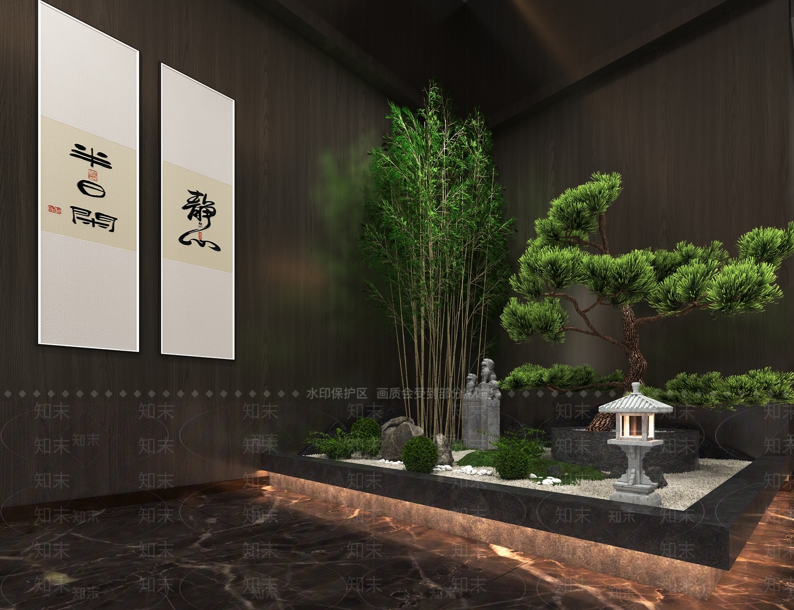 新中式洗浴中心3D模型下载【ID:1147730657】