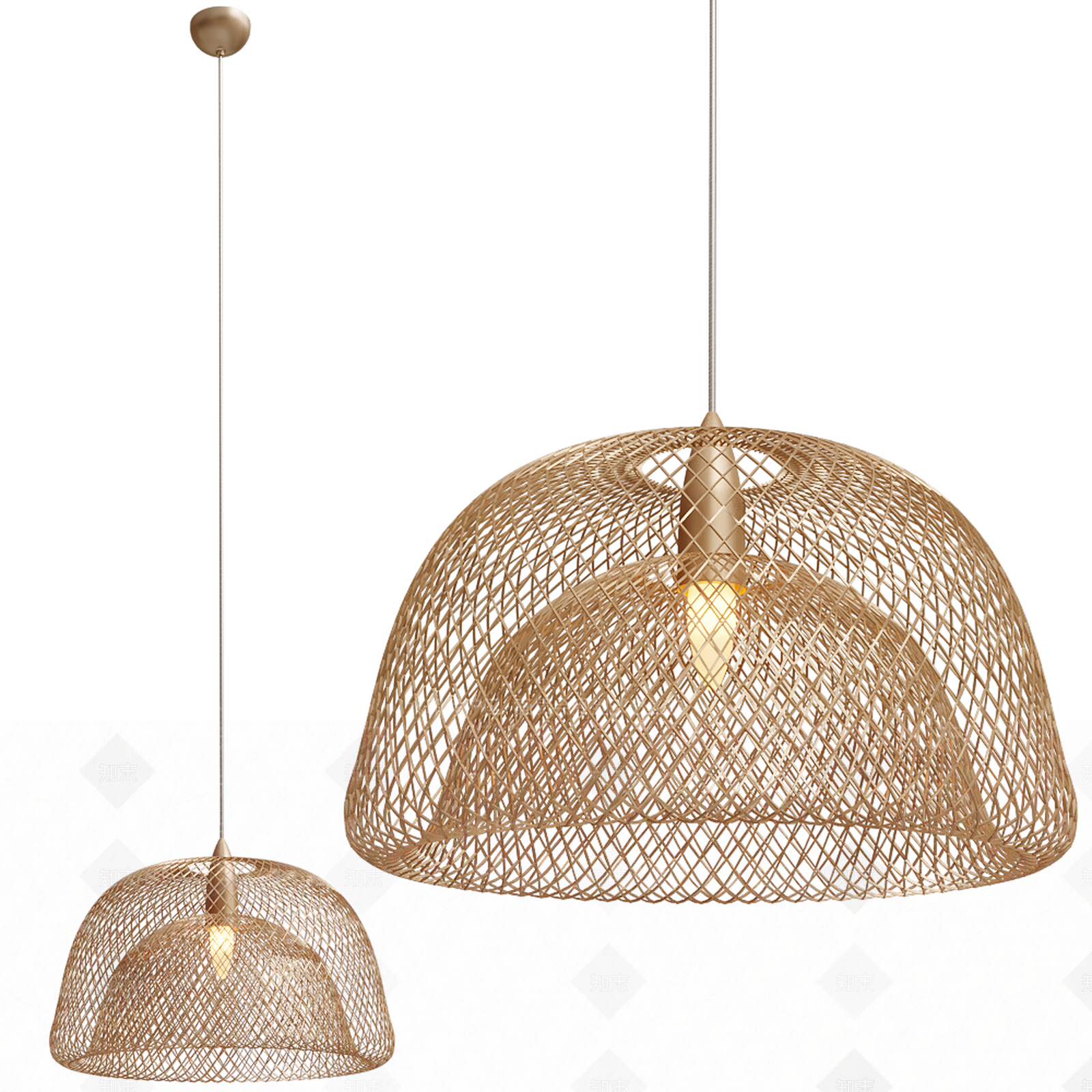 Breezy现代藤编吊灯3D模型下载【ID:1147731657】
