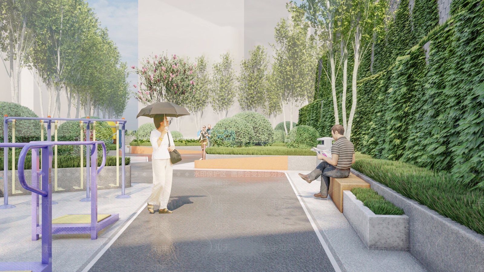 现代口袋公园SU模型下载【ID:1147745545】