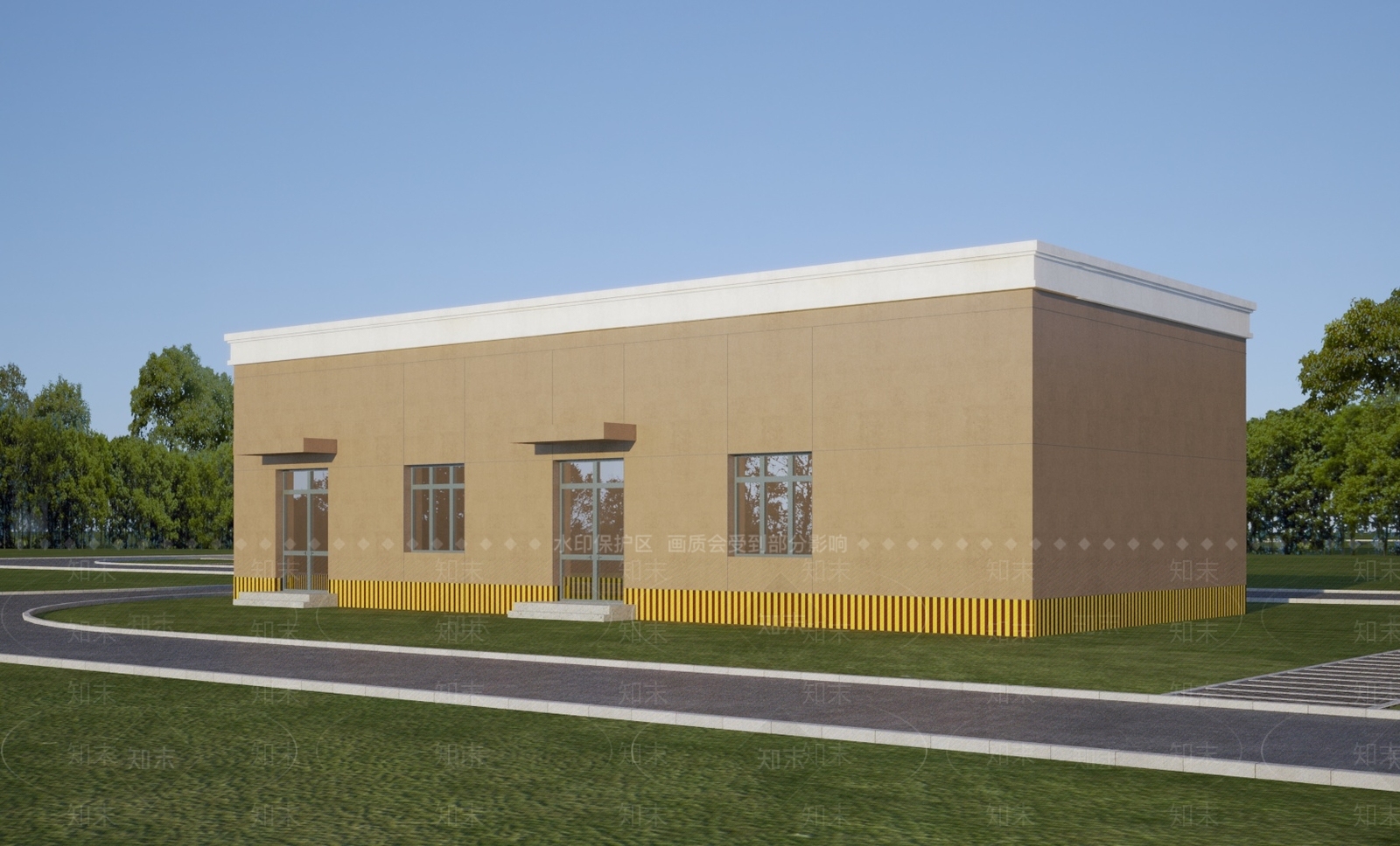 现代仓库建筑3D模型下载【ID:1147755015】