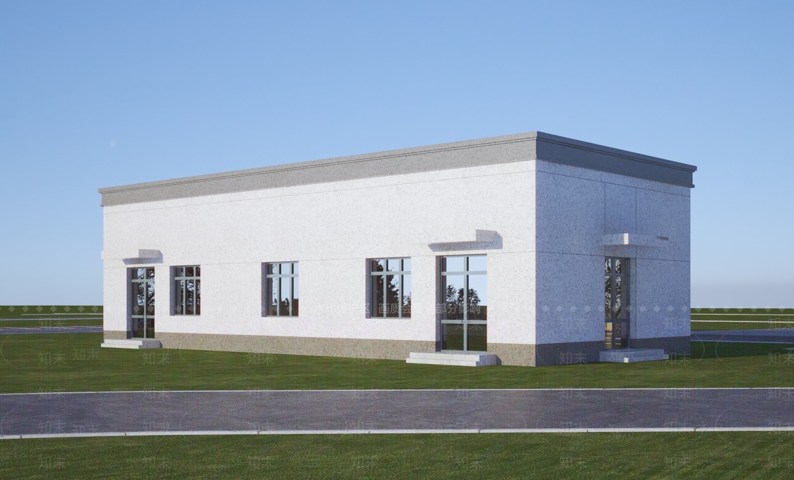 现代仓库建筑3D模型下载【ID:1147755313】