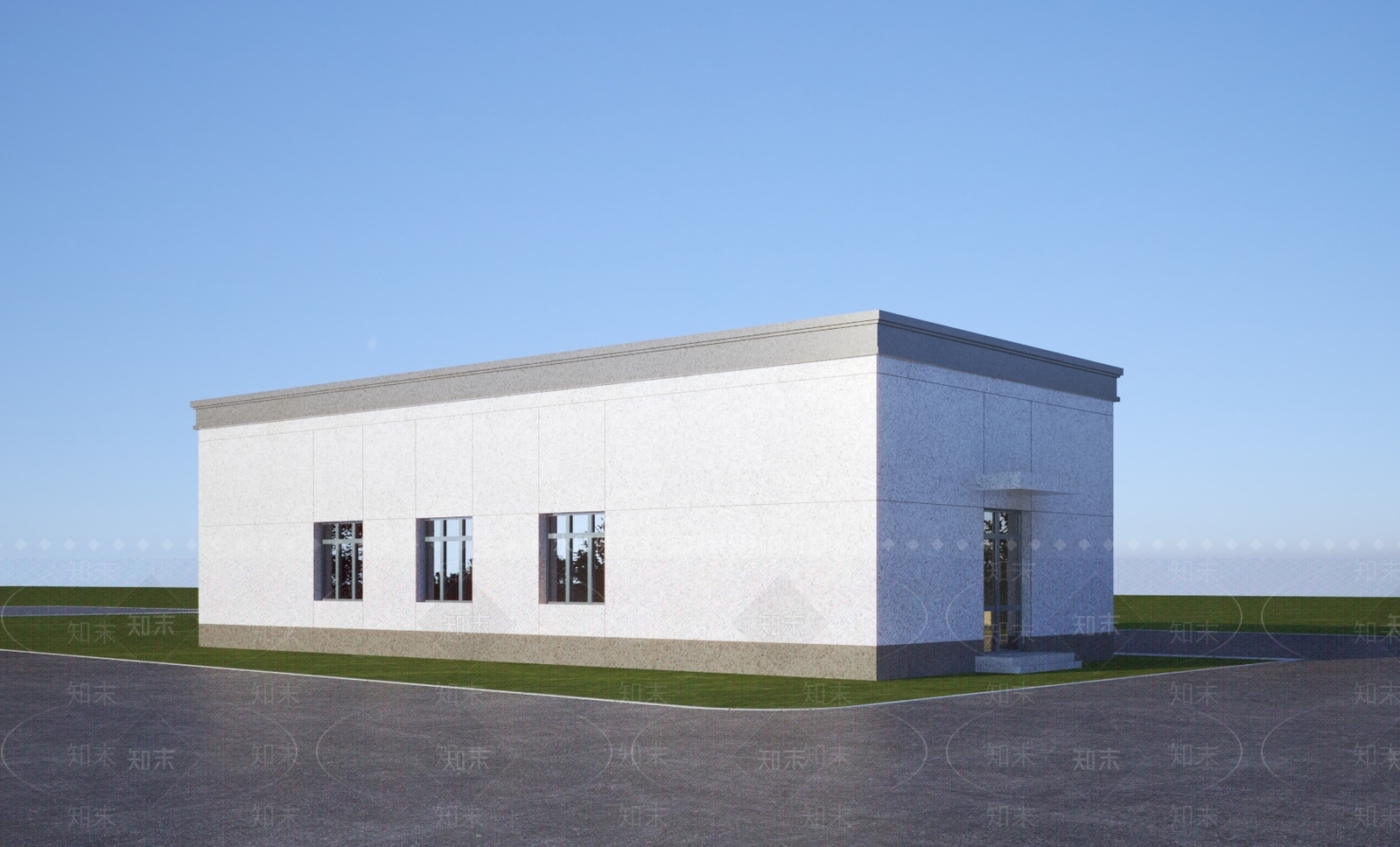 现代仓库建筑3D模型下载【ID:1147755971】