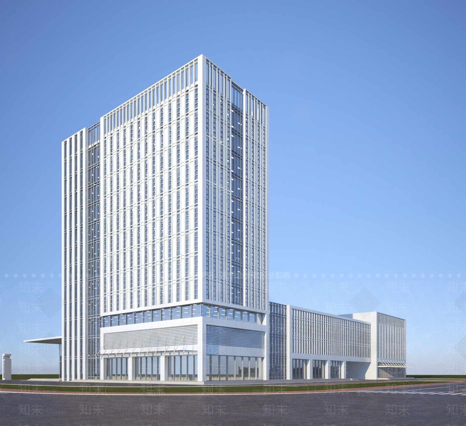 现代办公楼3D模型精品下载_3dmax模型_知末网