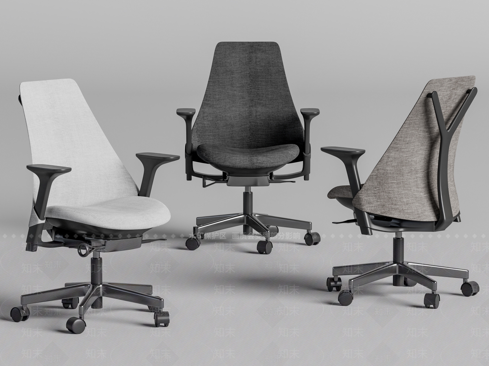 HermanMiller现代办公椅3D模型下载【ID:1147757241】_知末3d模型网