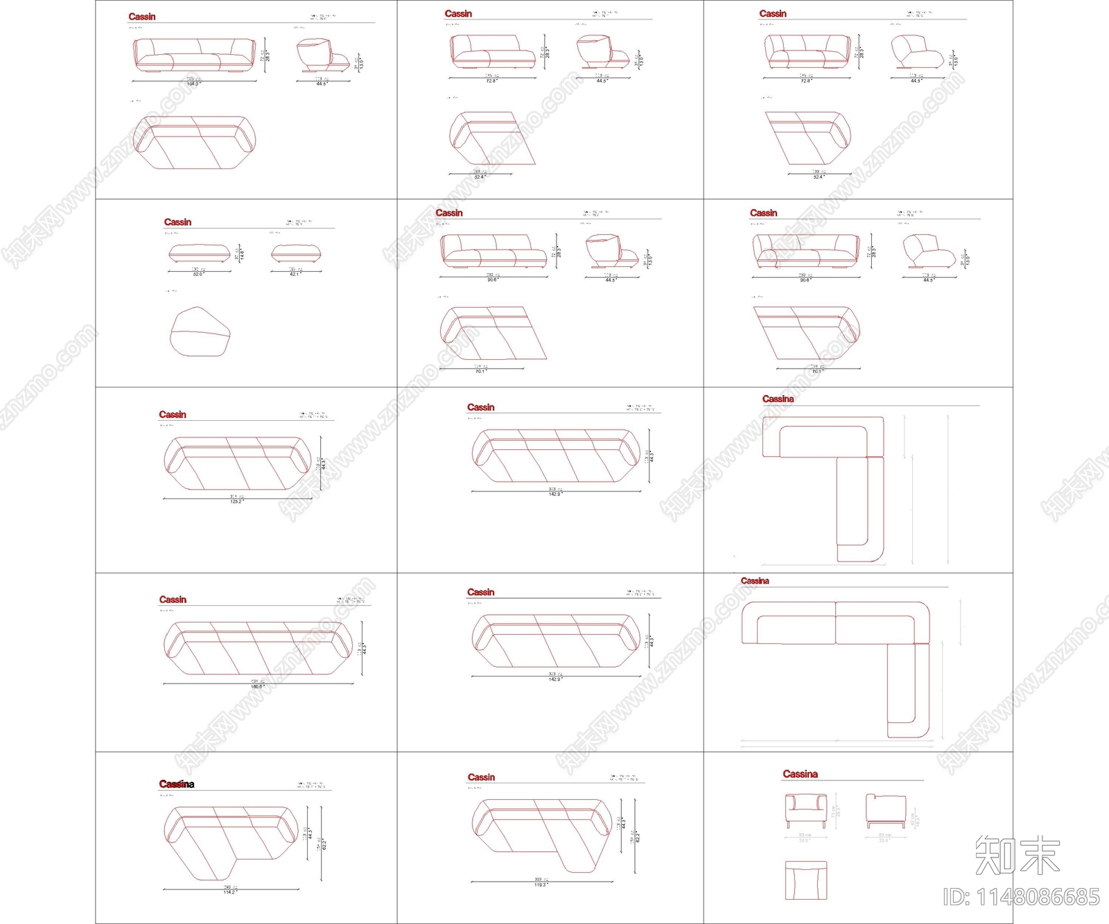 国外床具系列高端模块施工图下载【ID:1148086685】