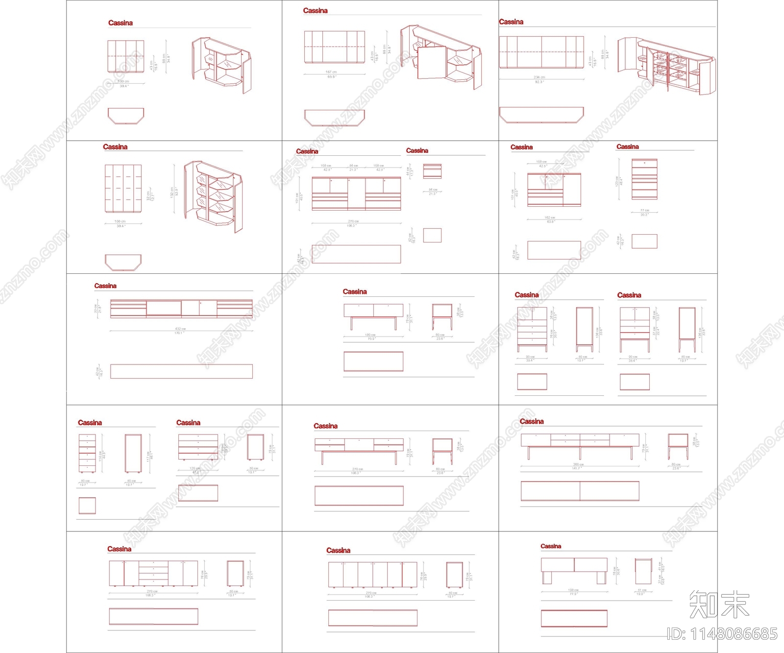 国外床具系列高端模块施工图下载【ID:1148086685】