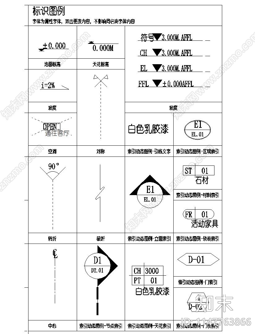 立面索引图例施工图下载【ID:1147763866】