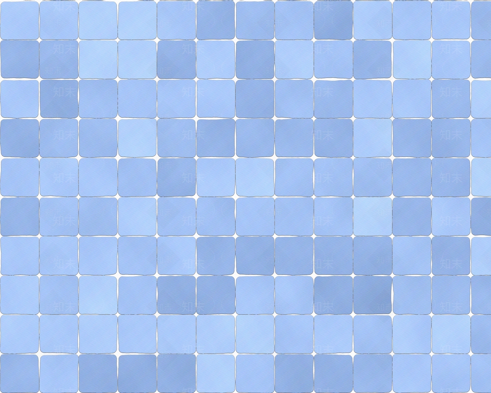 无缝蓝色渐变方形倒圆角墙砖马赛克贴图下载【ID:1147765811】
