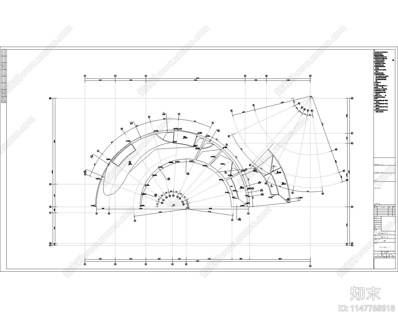 售楼处建筑施工图下载【ID:1147768918】