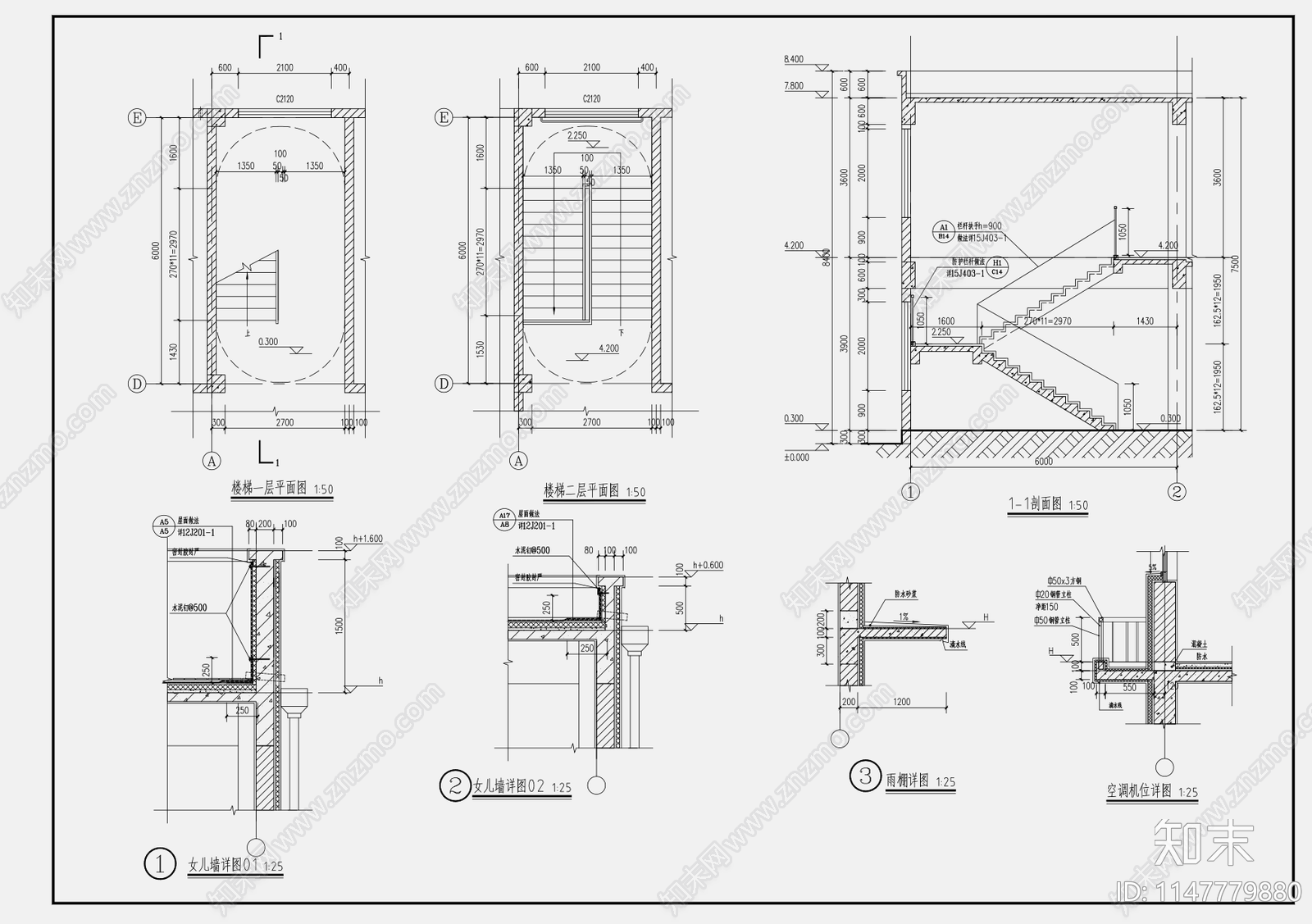 26X14M500平现代综合楼建筑cad施工图下载【ID:1147779880】