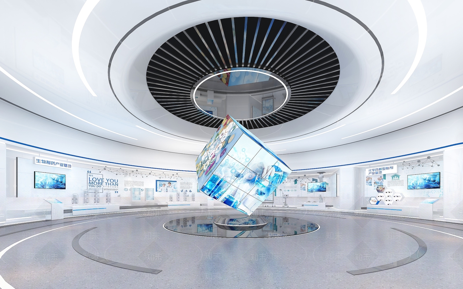 现代医疗科技展厅3D模型下载【ID:1147783653】