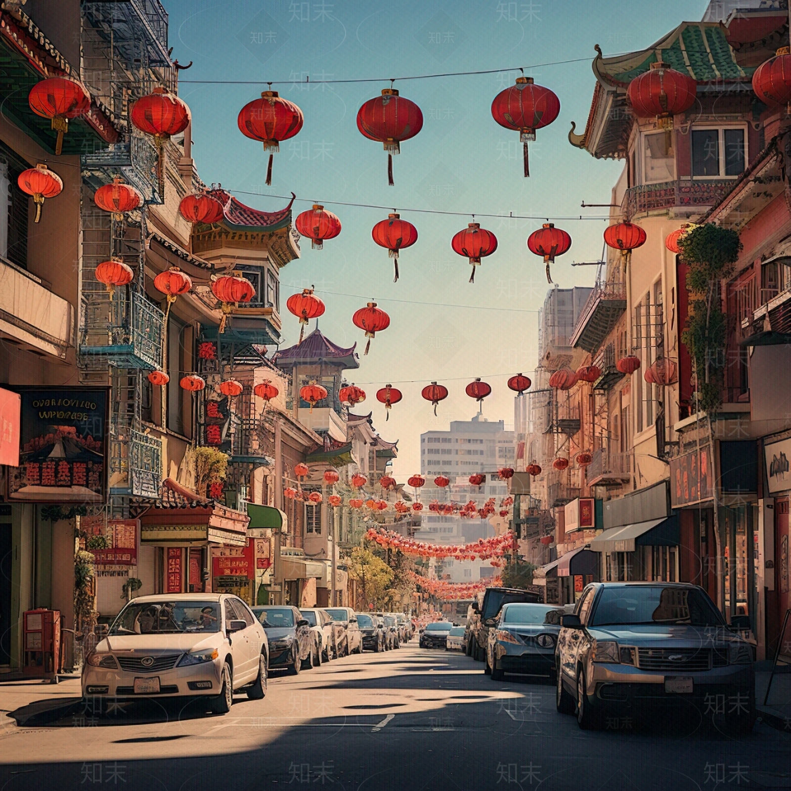 唐人街街道外景贴图下载【ID:1147785905】