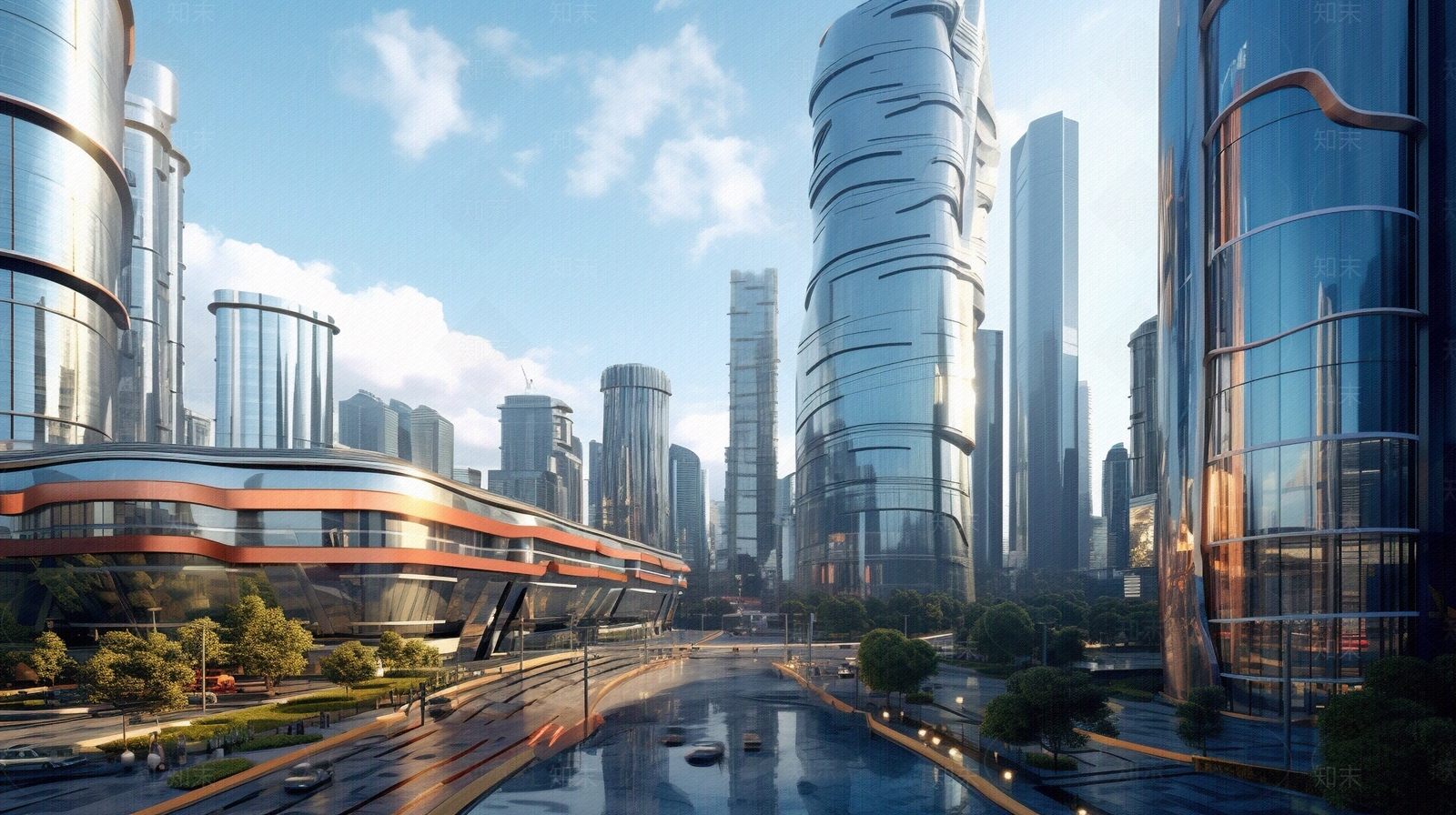 高楼大厦街道外景贴图下载【ID:1147789954】