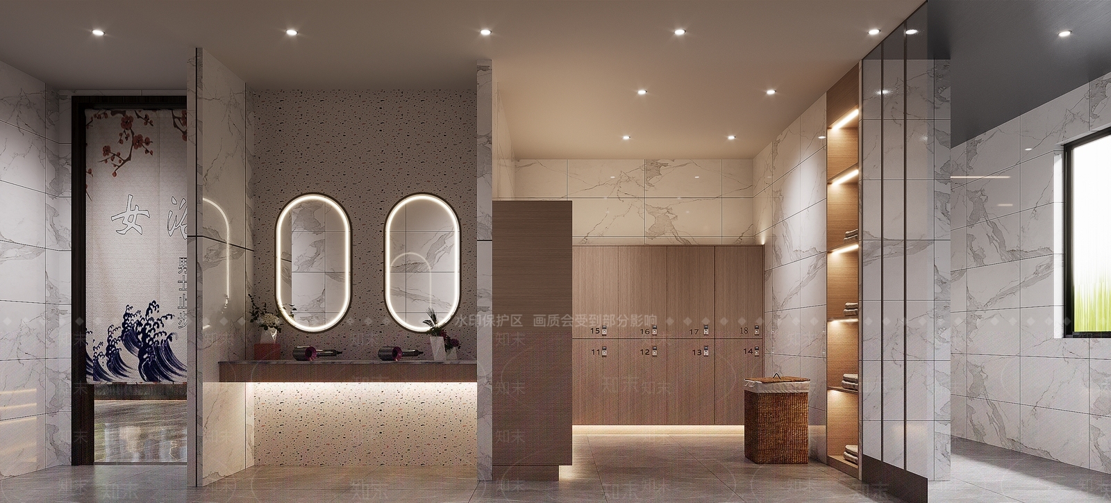现代洗浴中心3D模型下载【ID:1147795120】