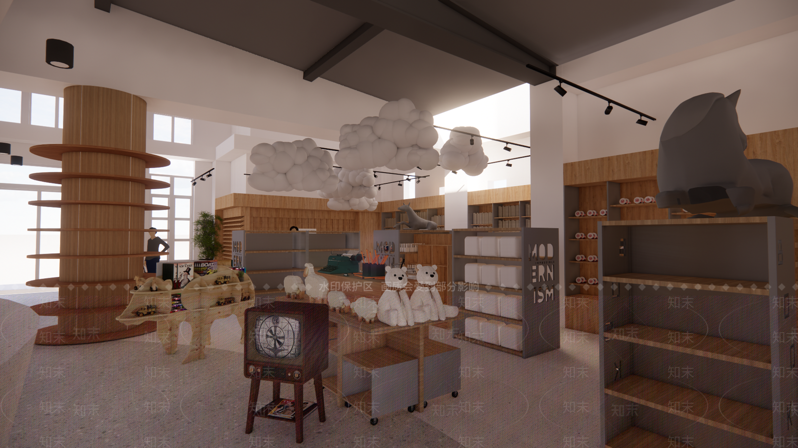 现代玩具礼品店SU模型下载【ID:1147795839】