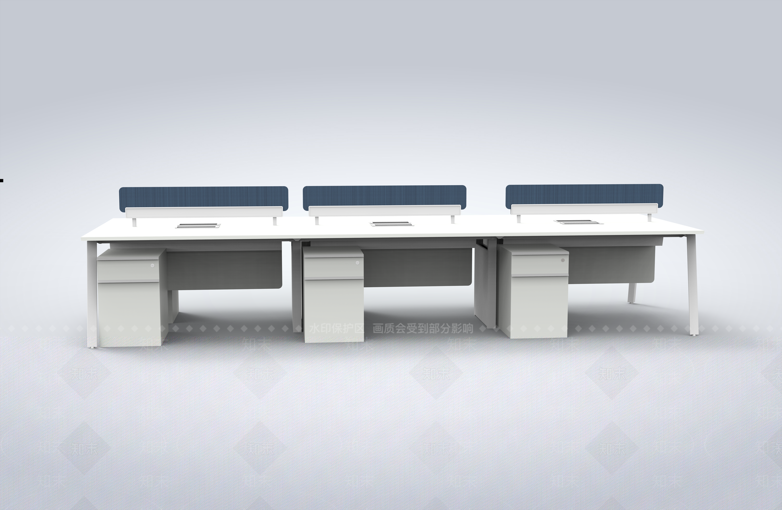现代办公桌3D模型下载【ID:1147797403】