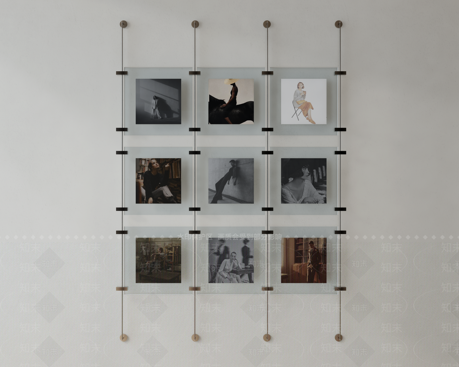 现代简约装饰画3D模型下载【ID:1147801257】