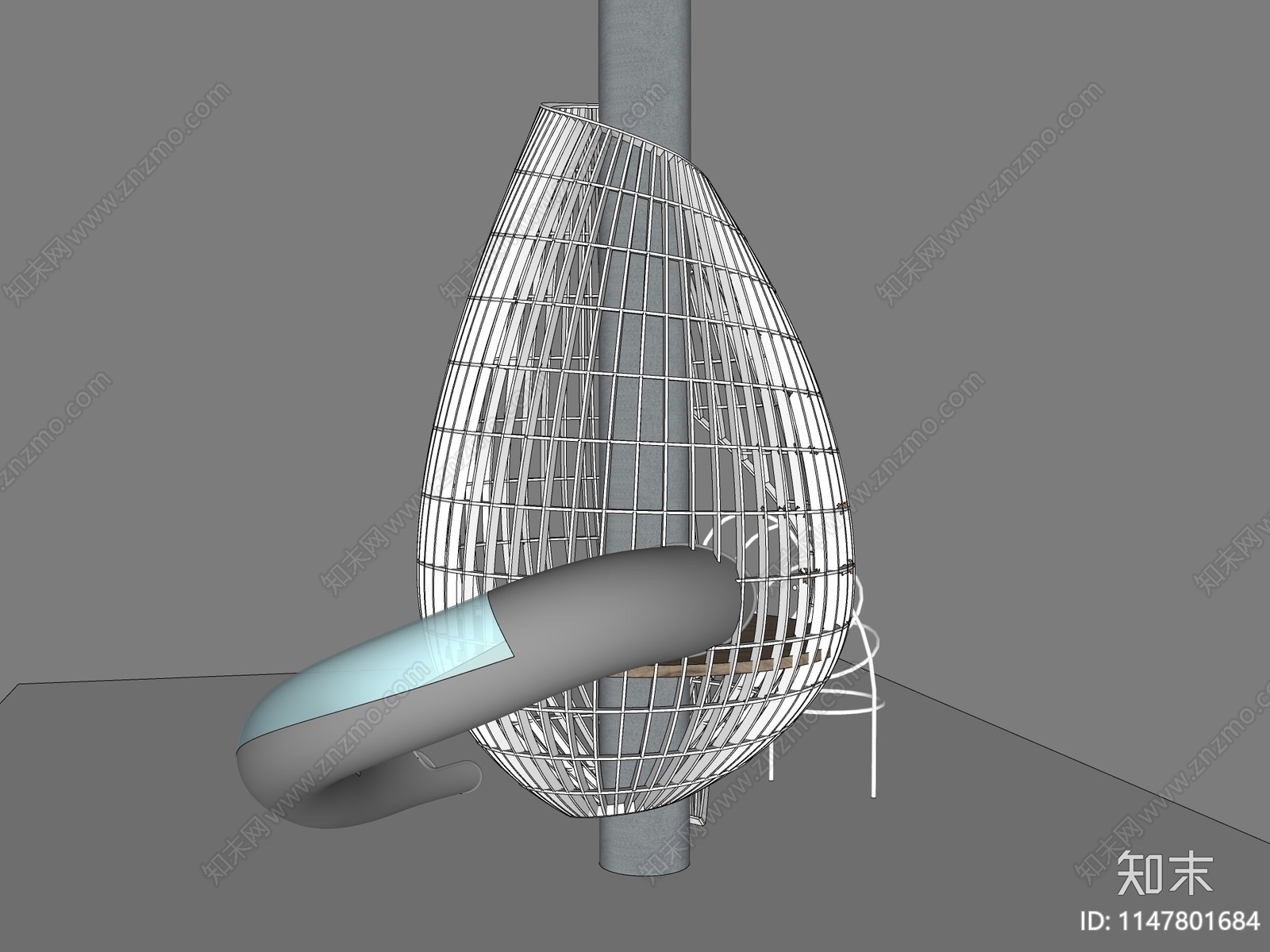 儿童滑梯SU模型下载【ID:1147801684】