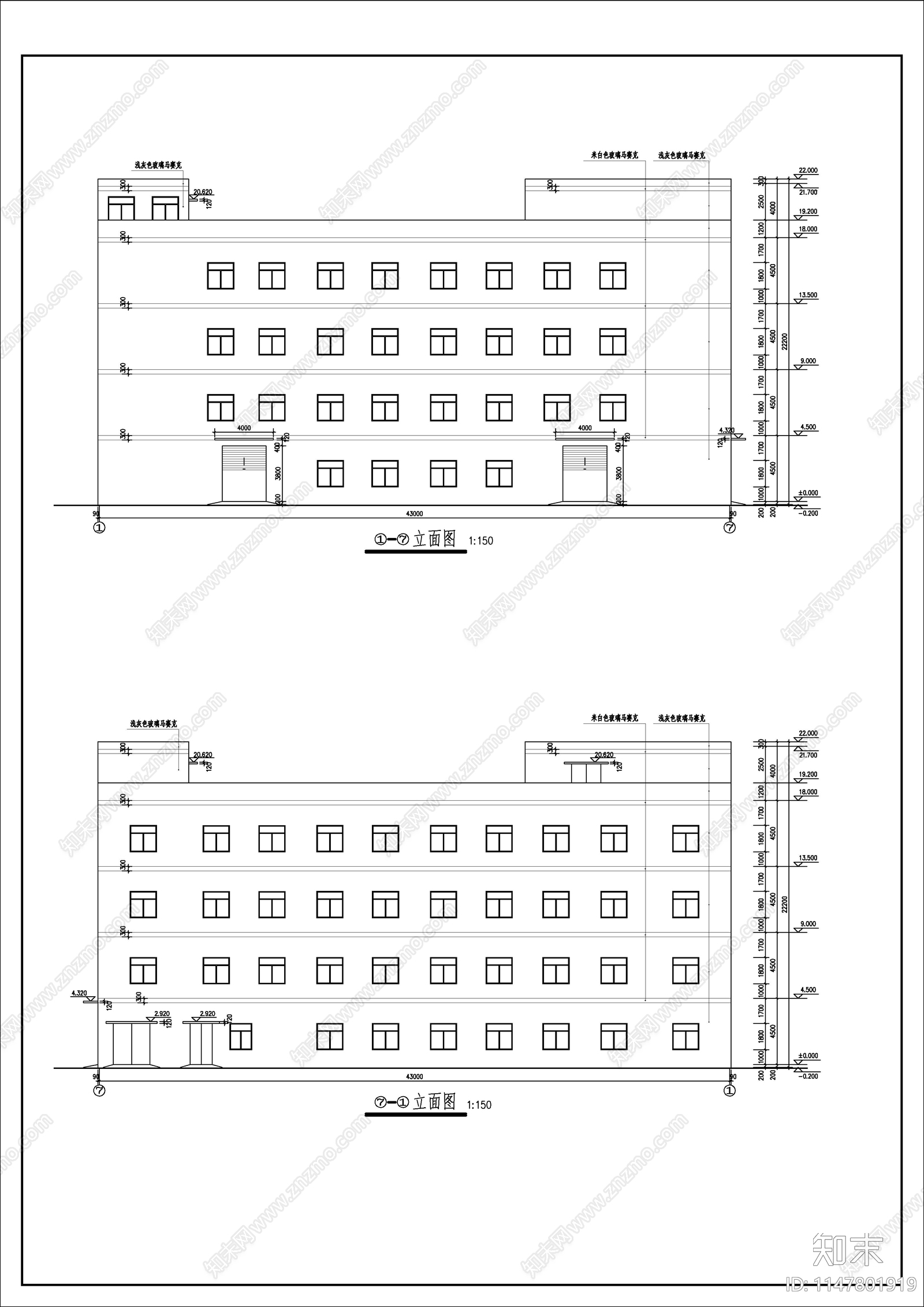 车间厂房建筑cad施工图下载【ID:1147801919】