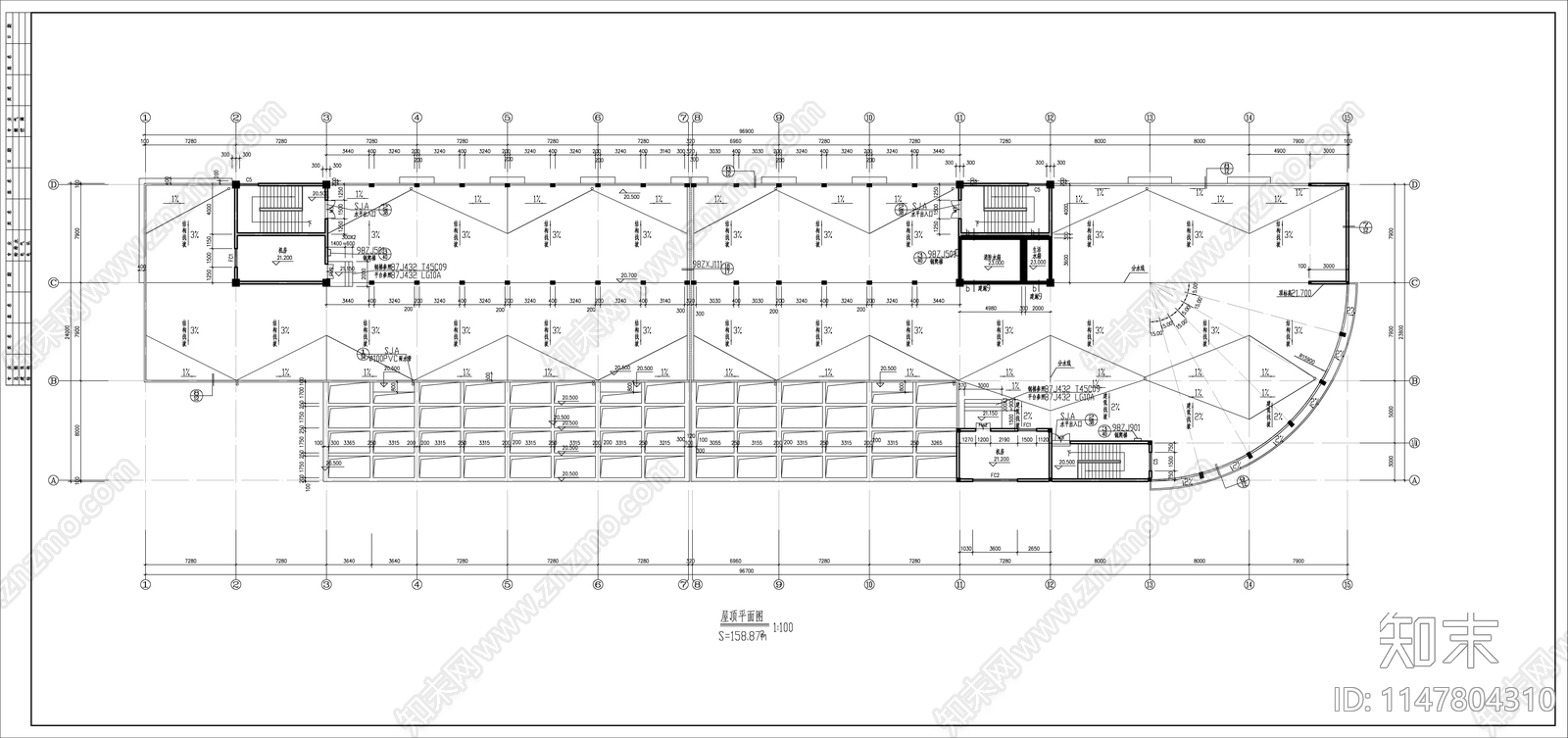 电子厂建筑cad施工图下载【ID:1147804310】