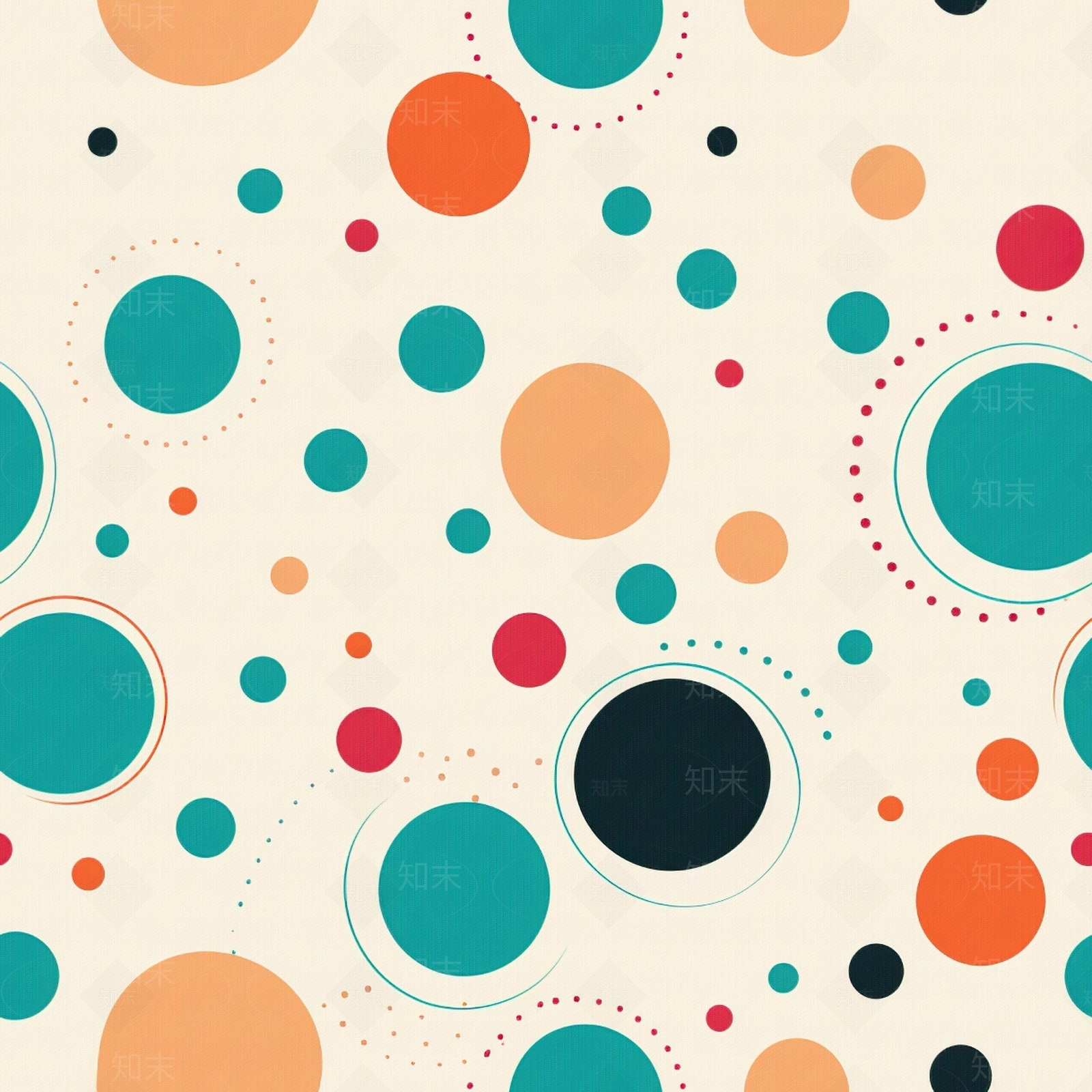 彩色圆点简约纹理墙纸墙布贴图下载【ID:1147805662】