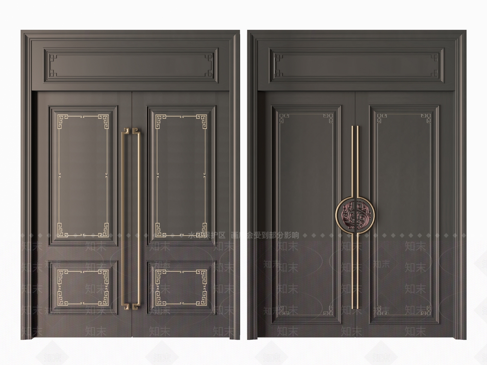 新中式入户大门SU模型下载【ID:1147809861】
