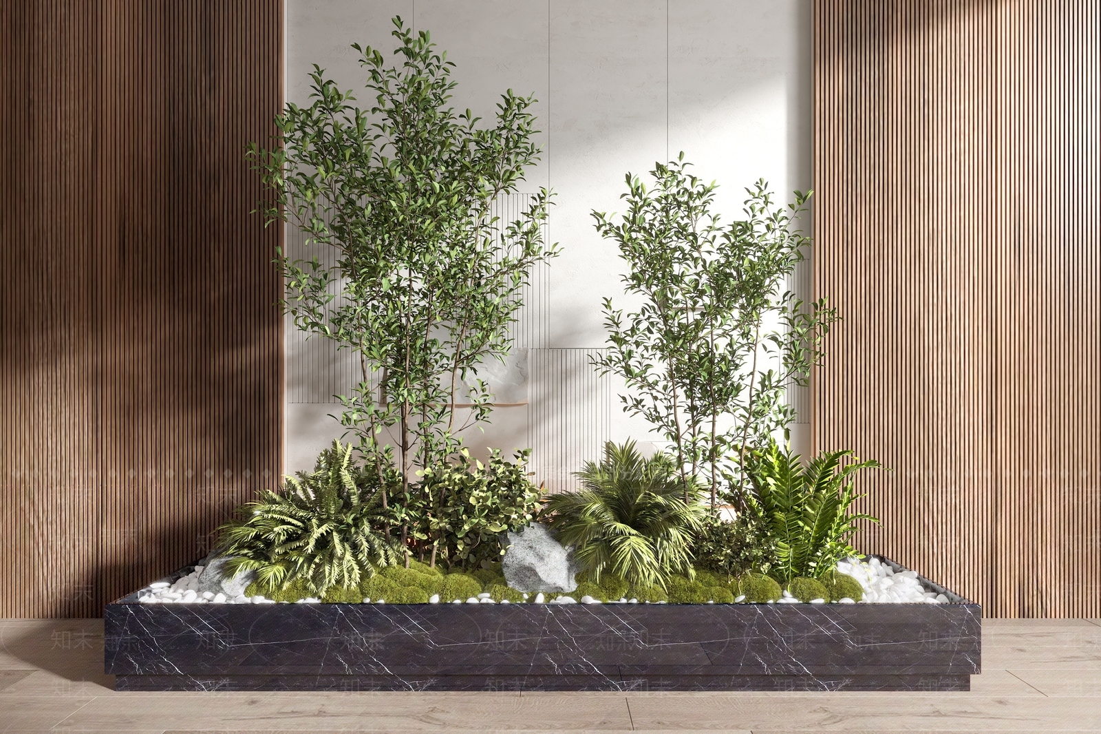 现代植物景观小品3D模型下载【ID:1147810966】