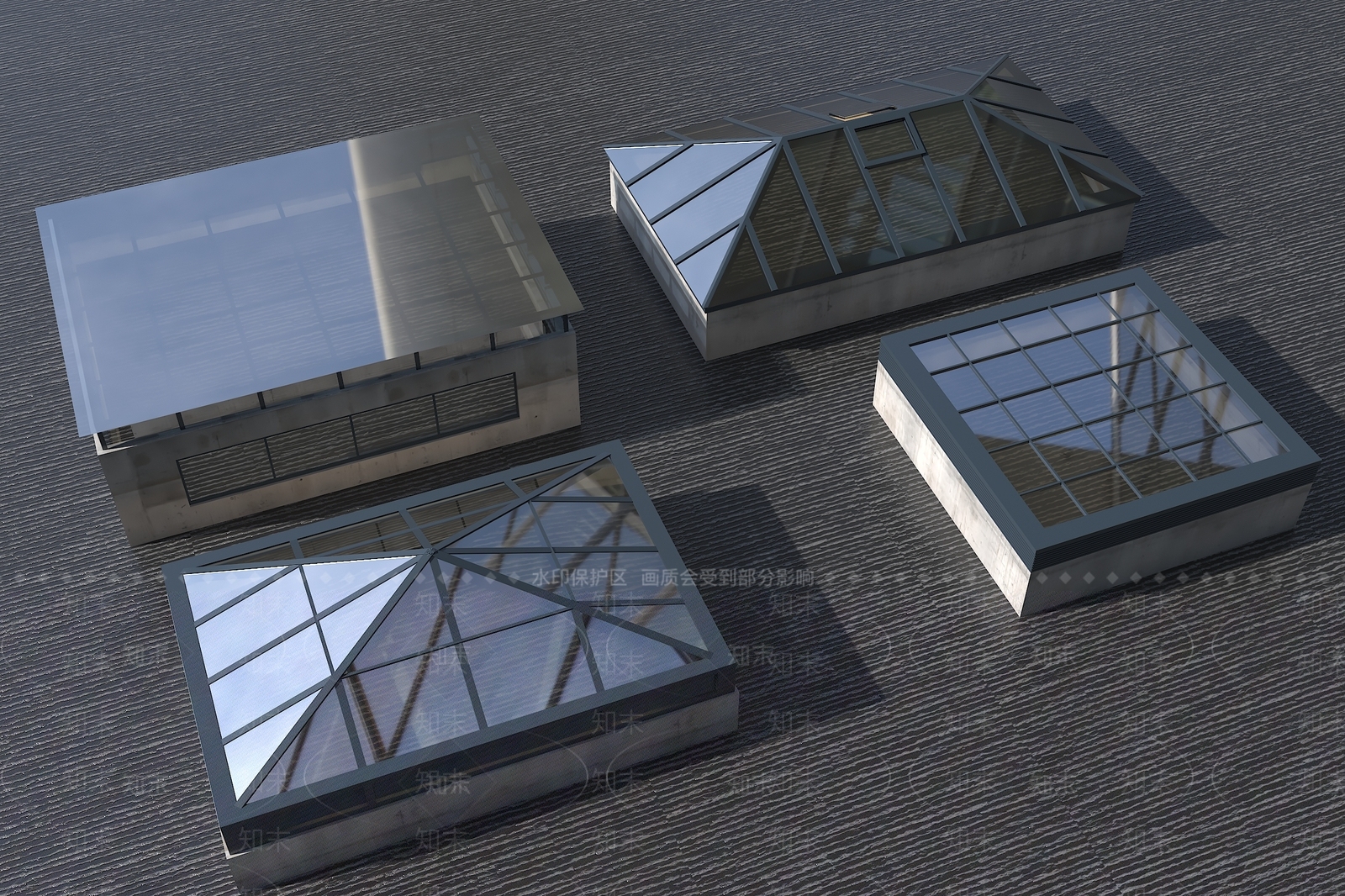 现代采光井SU模型下载【ID:1147815014】