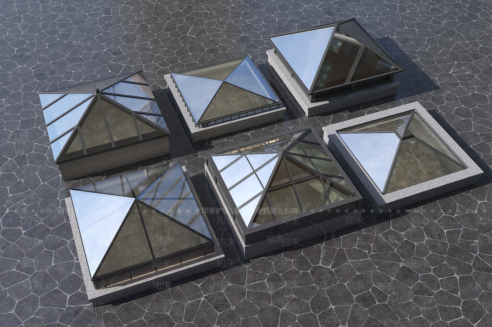 现代采光井SU模型下载【ID:1147815195】