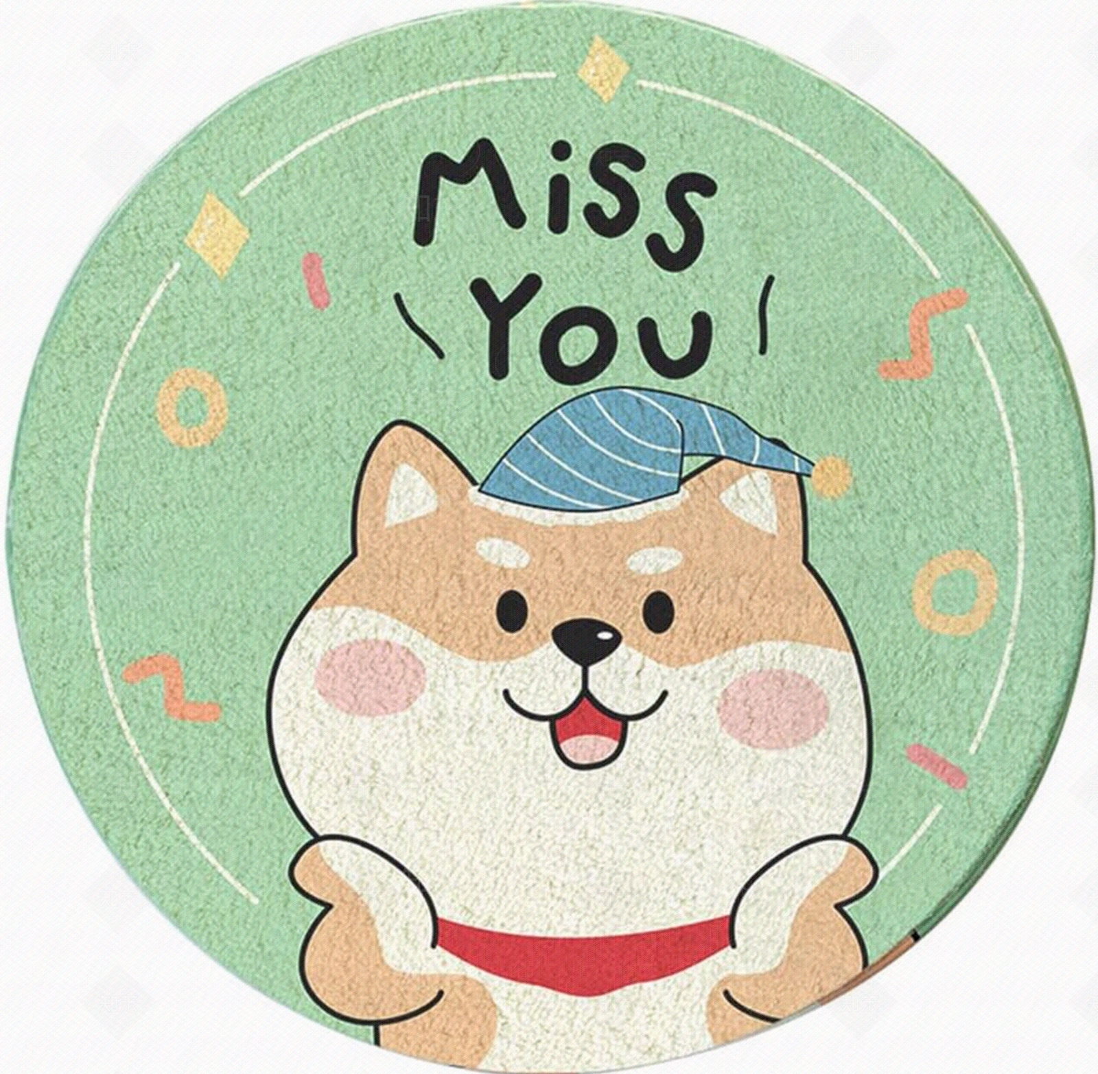 儿童动物卡通圆毯地垫地毯游戏垫贴图下载【ID:1147817067】