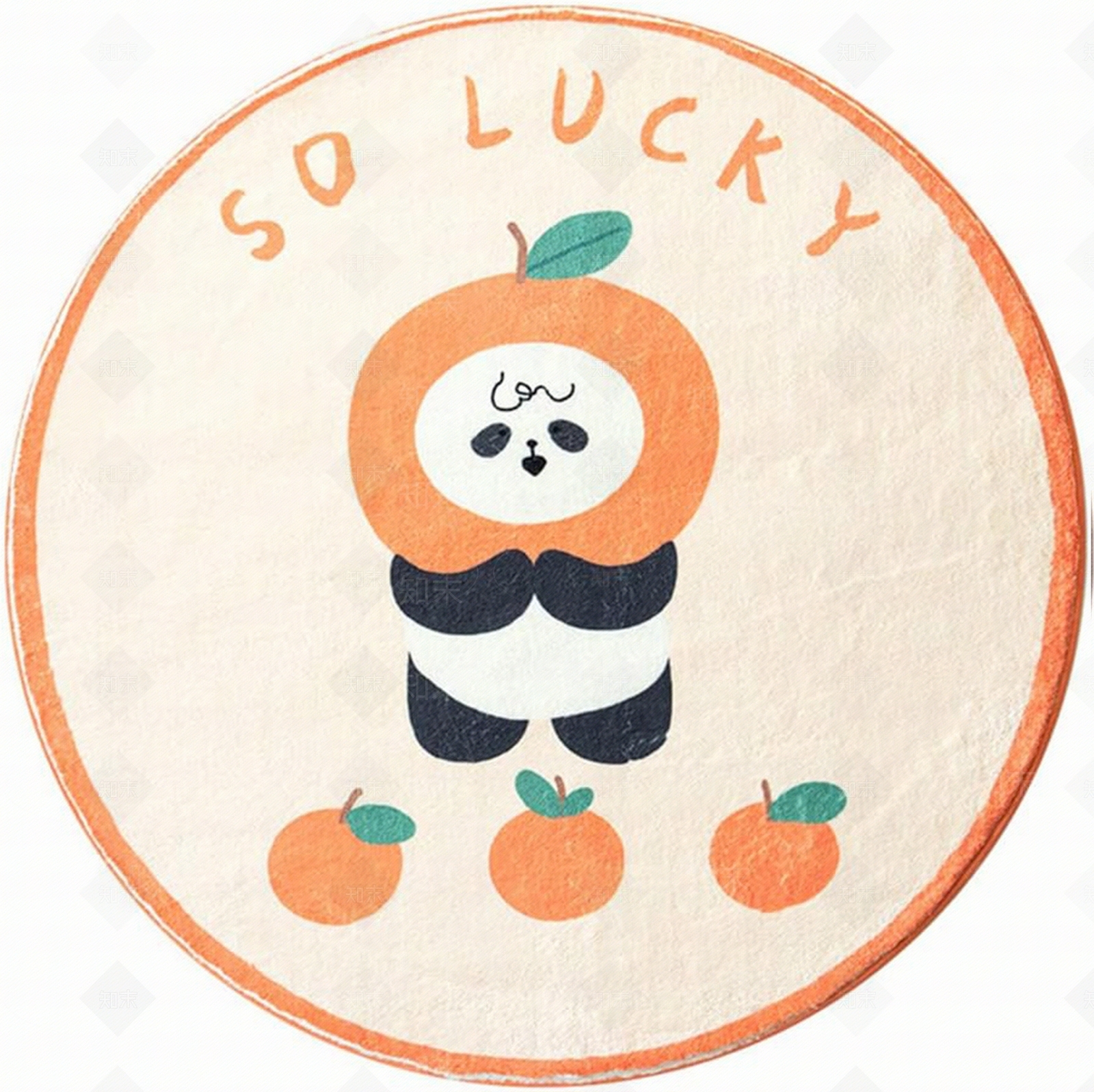 儿童动物卡通圆毯地垫地毯游戏垫贴图下载【ID:1147818602】