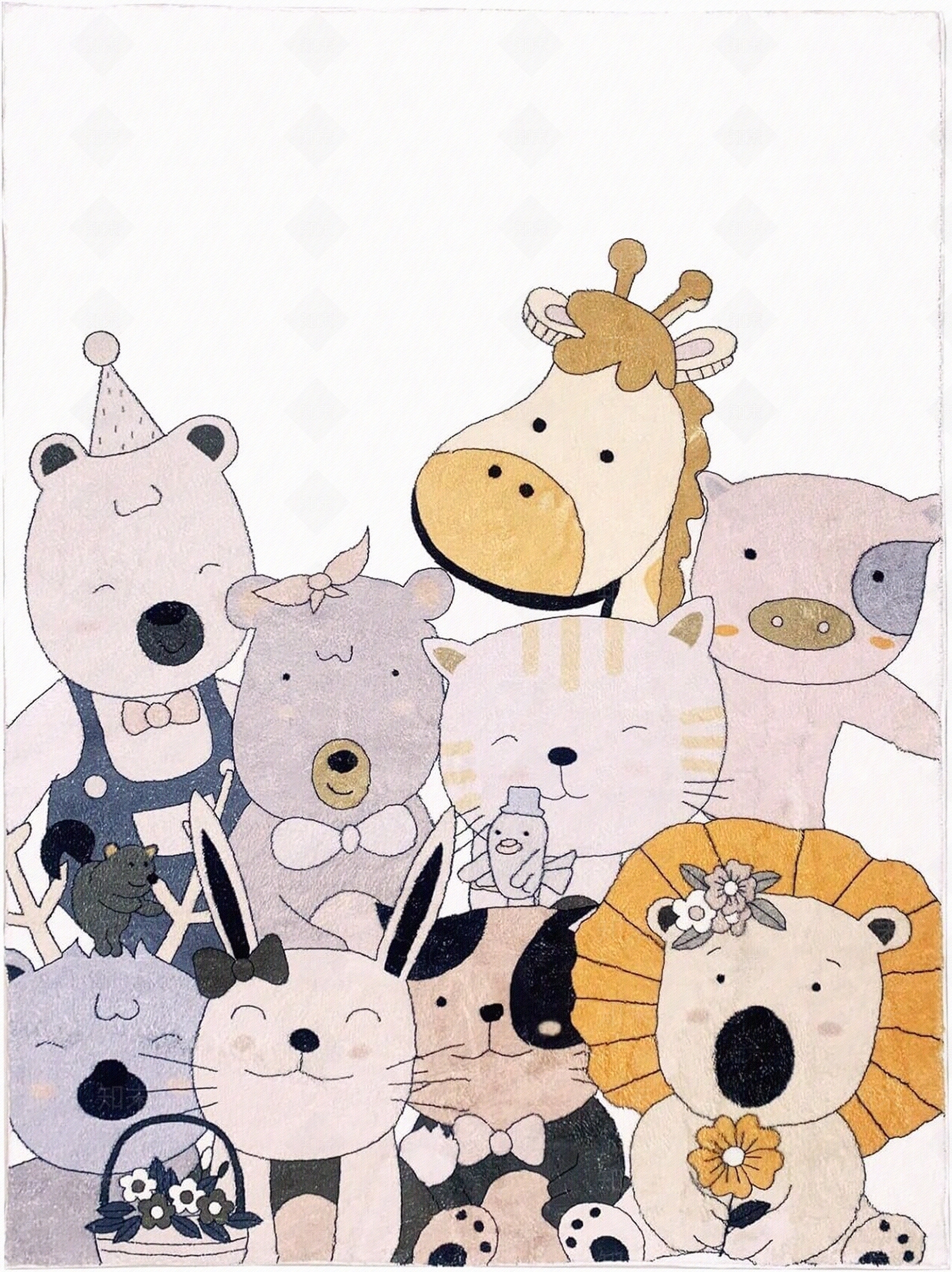 儿童卡通条形地垫游戏垫贴图下载【ID:1147819576】