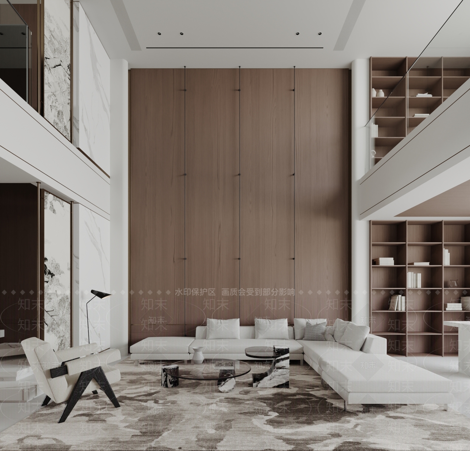 现代风格别墅客餐厅SU模型下载【ID:1147820886】