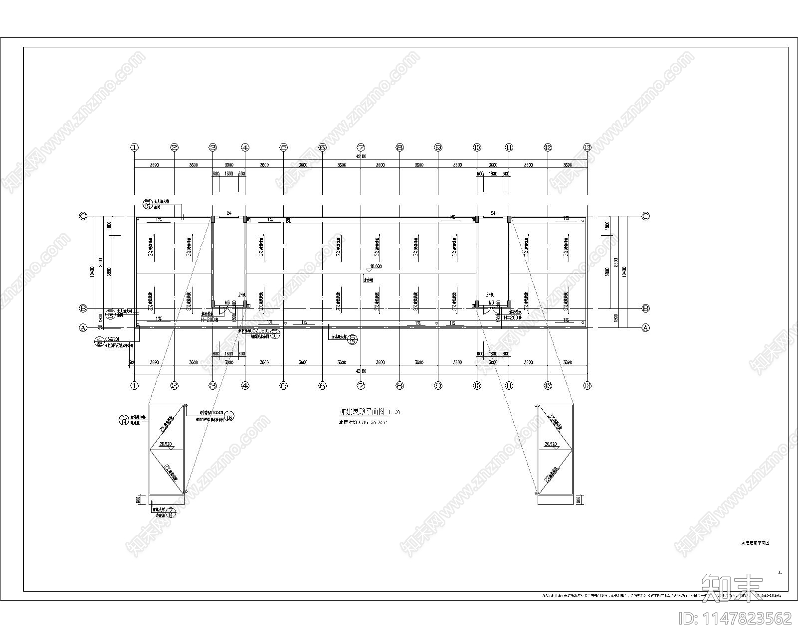 含水电结构消防防雷宿舍建筑cad施工图下载【ID:1147823562】