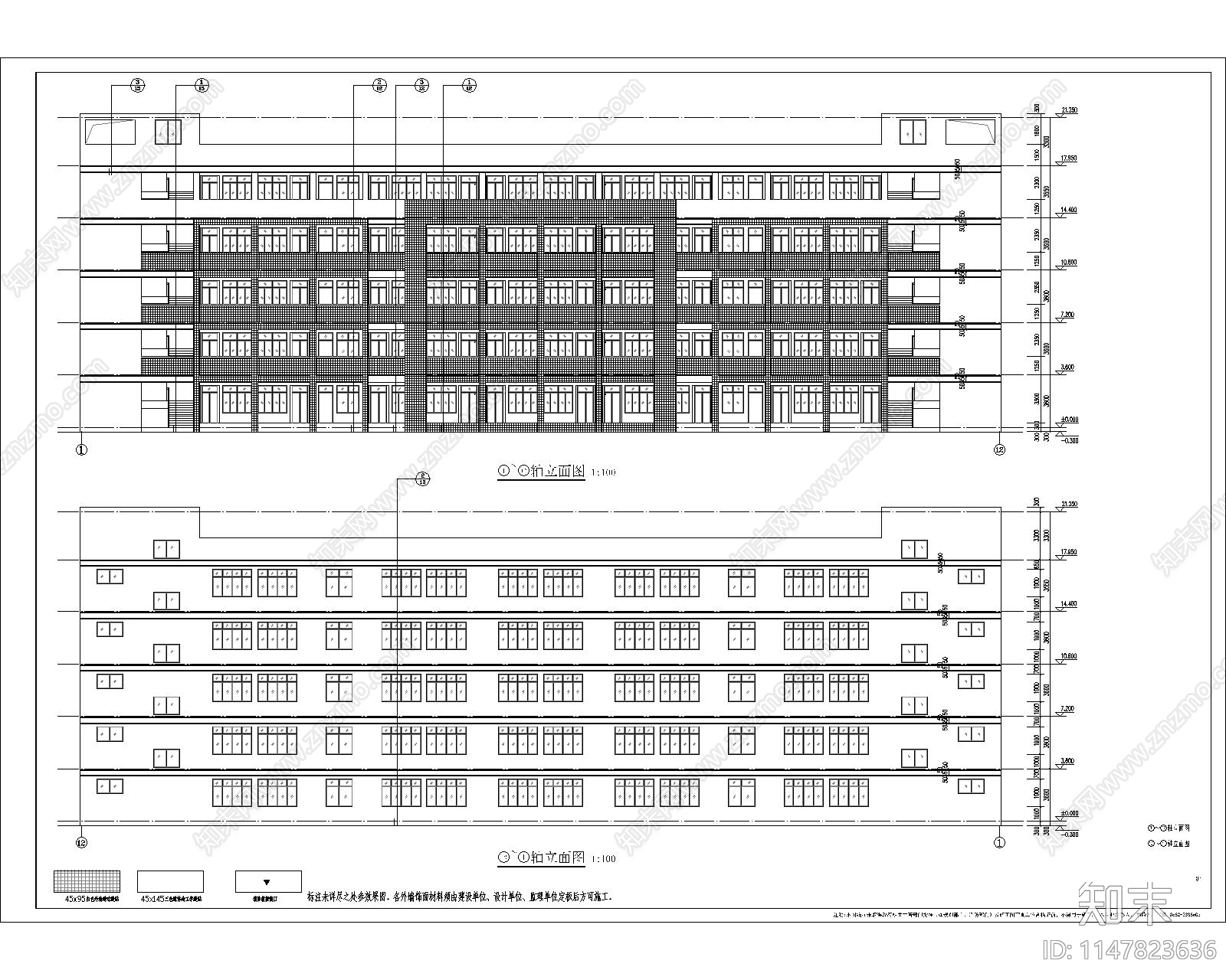 教室综合楼建筑cad施工图下载【ID:1147823636】