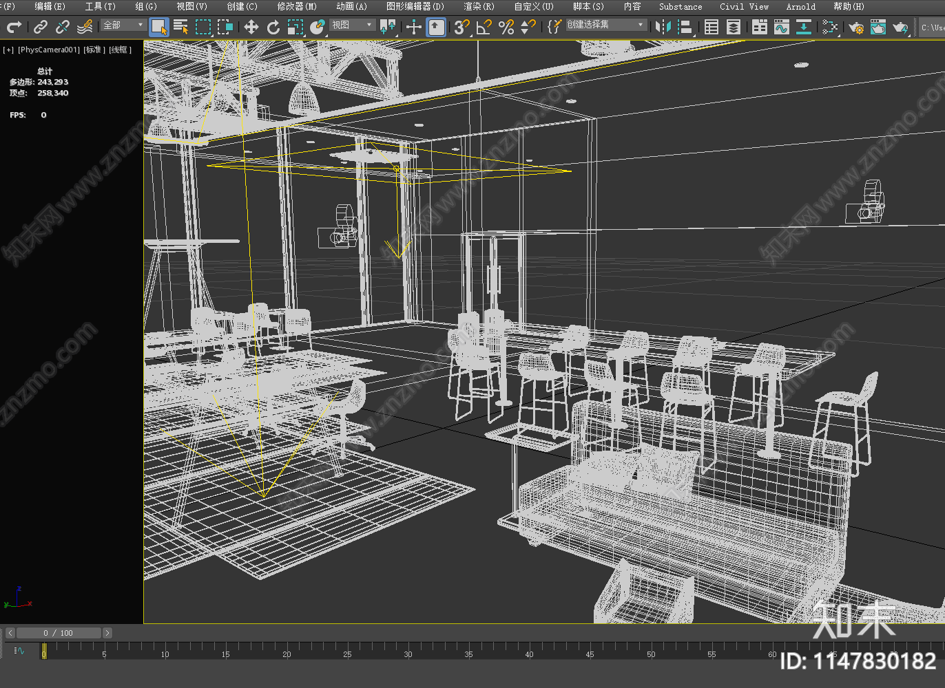 现代休息区3D模型下载【ID:1147830182】