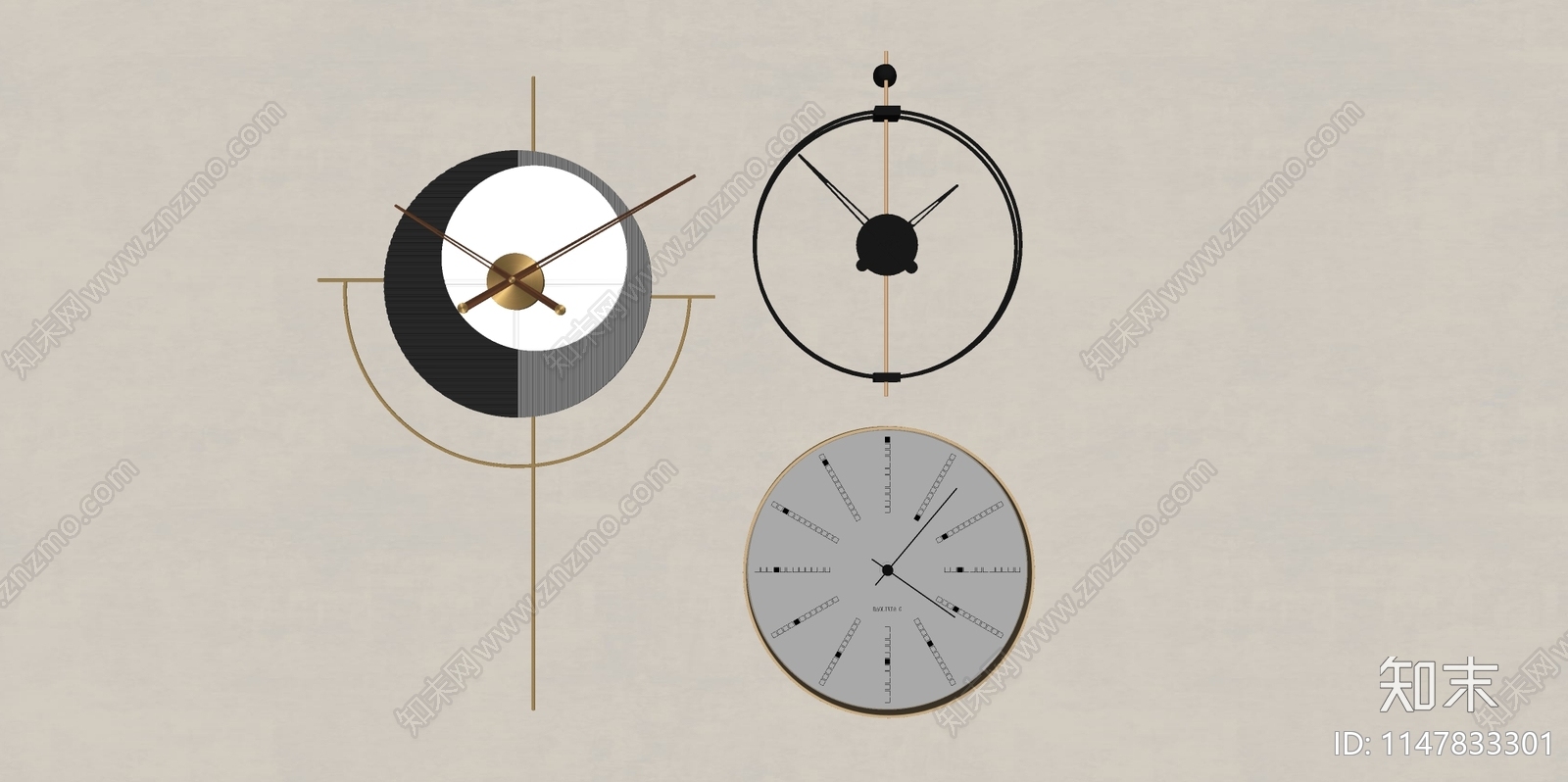 现代挂钟SU模型下载【ID:1147833301】