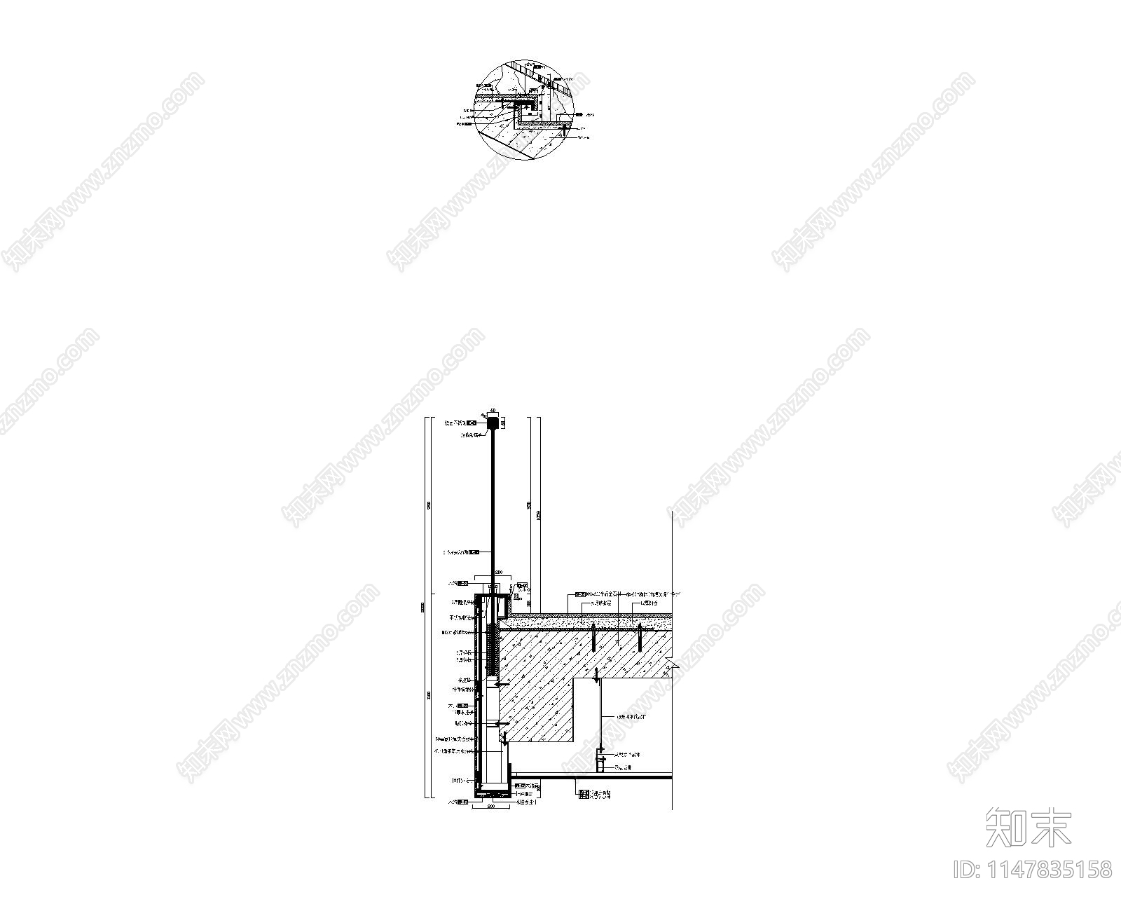 旋转楼梯节点cad施工图下载【ID:1147835158】