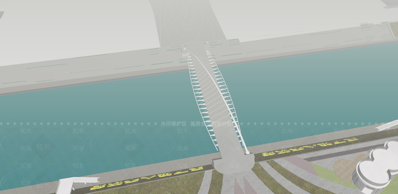 现代大桥SU模型下载【ID:1147838221】