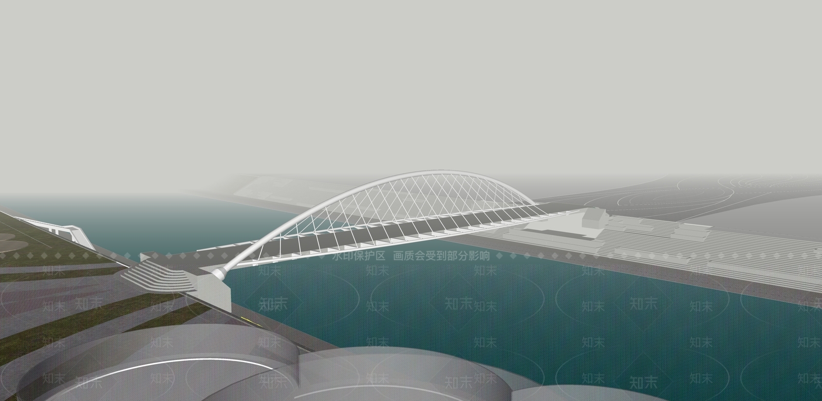 现代大桥SU模型下载【ID:1147838221】