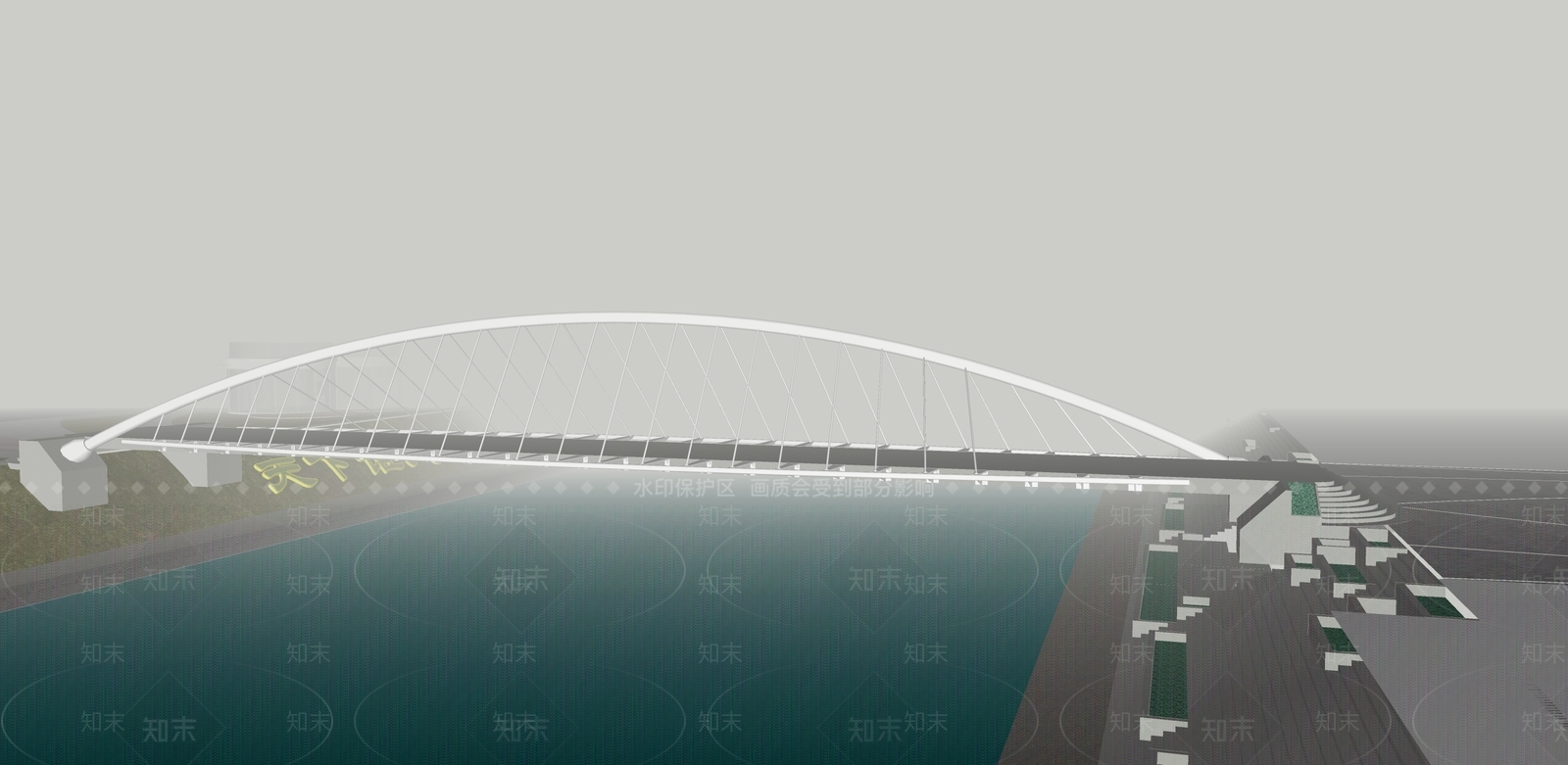 现代大桥SU模型下载【ID:1147838221】