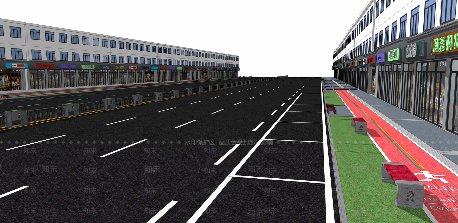 现代街道改造SU模型下载【ID:1147838805】