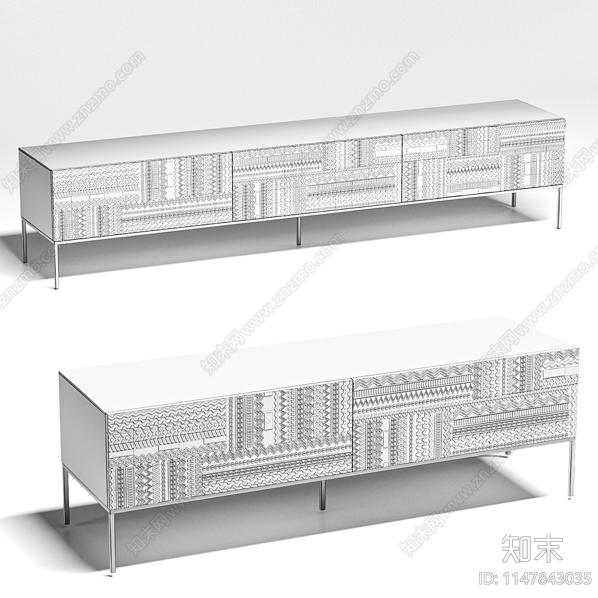 Tabwa侘寂电视柜3D模型下载【ID:1147843035】