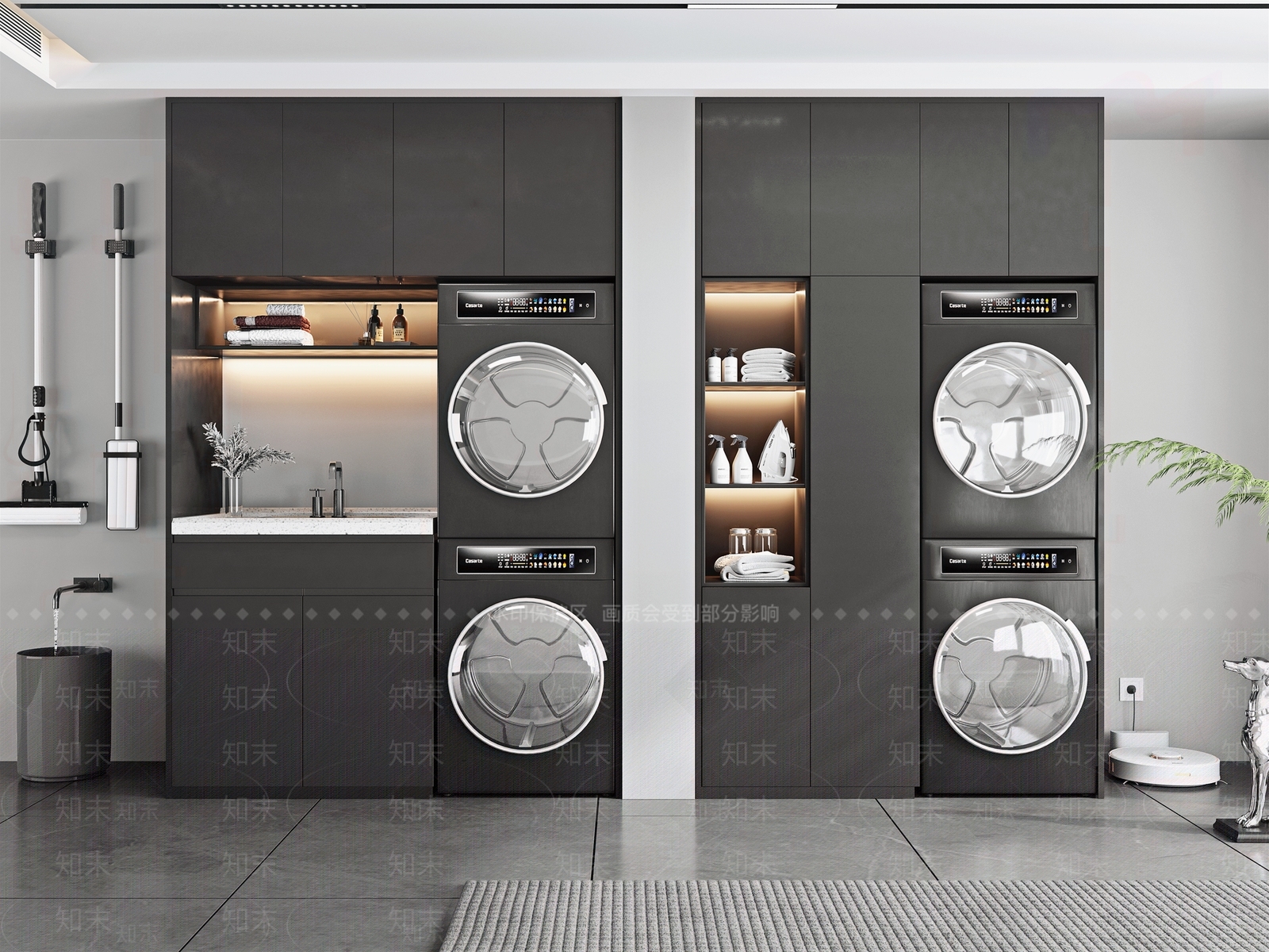 现代风格洗衣柜SU模型下载【ID:1147844707】