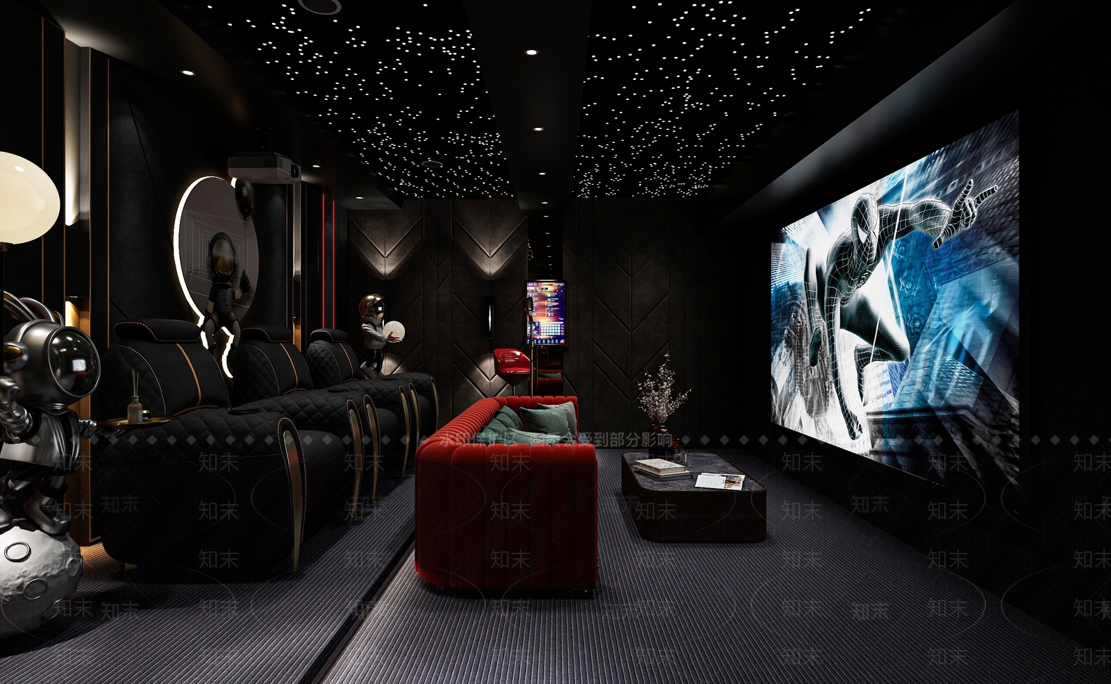 现代家居影音室3D模型下载【ID:1147852899】