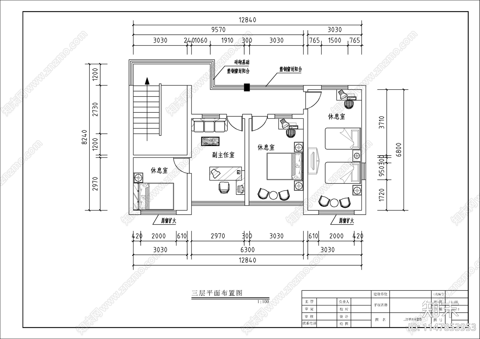 银行营业厅室内cad施工图下载【ID:1147853953】