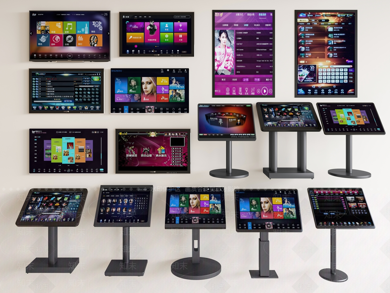 现代KTV点歌台3D模型下载【ID:1147856476】